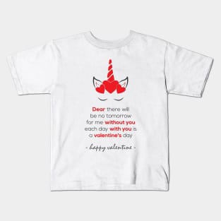 Cute Unicorn valentines day gift Kids T-Shirt